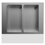 Prepline 32" Two Pan Sealed Well Electric Hot Food Steam Table with Sneeze Guard and Enclosed Base - 120V, 1000W - Image 4