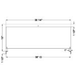 Prepline SG-1536-S 36" Angled Sneeze Guard for CBT36 - Image 2