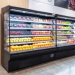 Coldline SOC-76-220-B 76" Black Refrigerated Air Curtain Merchandiser, 220V