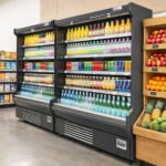 Coldline SOCD-76-B 76" Black Deep Refrigerated Air Curtain Merchandiser, 220V
