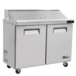 Coldline SPN-48 48" Narrow Depth Refrigerated Sandwich Prep Table with Cutting Board and 12 Food Pans - Image 2