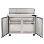 Coldline SPN-48 48" Narrow Depth Refrigerated Sandwich Prep Table with Cutting Board and 12 Food Pans - Image 5