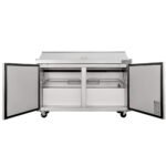 Coldline SPN-60 60" Narrow Depth Refrigerated Sandwich Prep Table with Cutting Board and 16 Food Pans - Image 5