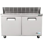 Coldline SPN-60 60" Narrow Depth Refrigerated Sandwich Prep Table with Cutting Board and 16 Food Pans - Image 3