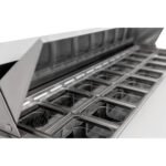 Coldline SPN-60 60" Narrow Depth Refrigerated Sandwich Prep Table with Cutting Board and 16 Food Pans - Image 6