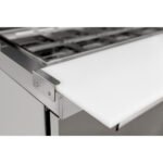 Coldline SPN-60 60" Narrow Depth Refrigerated Sandwich Prep Table with Cutting Board and 16 Food Pans - Image 7