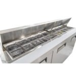 Coldline SPN-72 72" Narrow Depth Refrigerated Sandwich Prep Table with Cutting Board and 18 Food Pans - Image 5