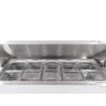 Coldline SPN-72 72" Narrow Depth Refrigerated Sandwich Prep Table with Cutting Board and 18 Food Pans - Image 6