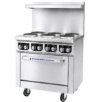 Standard Range SR-ER36-208 36" Electric Range with 6 Burners and Standard Oven - 208V, 3 Phase - Image 2
