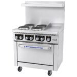 Standard Range SR-ER36-12EG-208 36" Electric Range with 12" Griddle Top - 208V, 3 Phase - Image 2