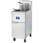 Standard Range SR-F4-LP 50 lb. Liquid Propane Stainless Steel Floor Fryer - 120,000 BTU - Image 2