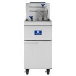 Standard Range SR-F4-LP 50 lb. Liquid Propane Stainless Steel Floor Fryer - 120,000 BTU - Image 3
