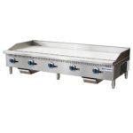 Standard Range SR-G60-M 60" Commercial Countertop 5 Burner Gas Griddle with Manual Control - 150,000 BTU