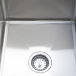Prepline 30"D x 72"L Stainless Steel Enclosed Base Work Table with Sink and Sliding Doors - Image 7