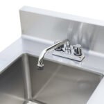 Prepline 30"D x 72"L Stainless Steel Enclosed Base Work Table with Sink and Sliding Doors - Image 5