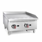 Prepline ENCTGM-24-N/L 24" Commercial Countertop Gas Griddle with Manual Controls - 60,000 BTU