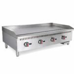 Prepline ENCTGM-48-N/L 48" Commercial Countertop Gas Griddle with Manual Controls - 12,000 BTU