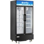 Unity U-40M 39" Two Glass Door Merchandiser Refrigerator with LED Lighting - Image 3