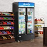 Unity U-40M 39" Two Glass Door Merchandiser Refrigerator with LED Lighting