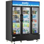 Unity U-72M 71" Three Glass Door Merchandiser Refrigerator with LED Lighting - Image 2
