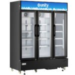 Unity U-72M 71" Three Glass Door Merchandiser Refrigerator with LED Lighting - Image 3