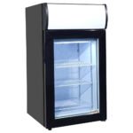 Unity U-CF1 18" Black Glass Swing Door Countertop Display Freezer with Top Lit Header - 1.8 cu ft. - Image 2