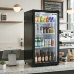 Unity U-CR4 21'' Black Countertop Display Refrigerated Merchandiser - 4.6 cu ft.