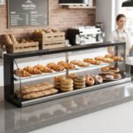 Marchia USTAR-T60 57" Dry Curved Glass Bakery Display Case, Non Refrigerated