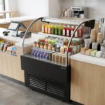 Marchia USTAR36G 36" Black Low Profile Open Air Cooler Grab and Go