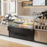 Marchia USTAR72G 71" Black Low Profile Open Air Cooler Grab and Go
