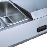 Coldline CTP80SS 80" Refrigerated Countertop Salad Bar, Stainless Steel Topping Rail, 9 Pans - Image 5