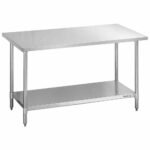Prepline PWTG-3072 30"D x 72"L Stainless Steel Worktable with Undershelf - Image 2