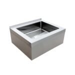 Prepline 33" Stainless Steel 16-Gauge Floor Mop Sink - 28" x 20" x 6" Bowl