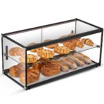 Marchia SA90 33" Dry Straight Glass Countertop Bakery Display Case, Rear Access - Image 2