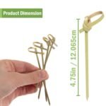 ROFSON Bamboo Knot Pick 4.75" ( 6 Bags of 100 ) 600 Counts - Image 4