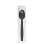 Choice Heavy Weight Black Wrapped Polypropylene Plastic Soup Spoon - 1,000/Case - Image 2